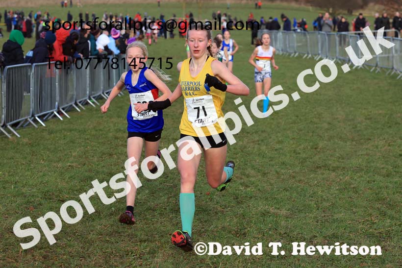 Girls Under-13s 2024 Northern Cross Country Champs., Sedgefield. Photo: David T. Hewitson/Sports for All Pics